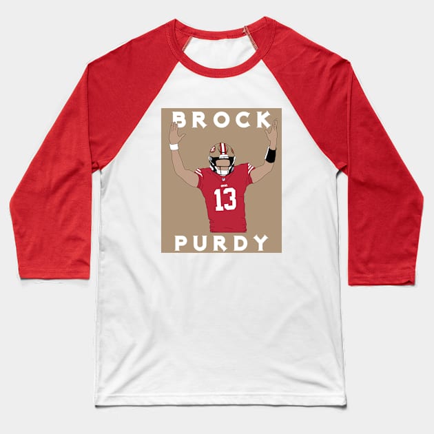 Brock Purdy Baseball T-Shirt by SportsByBeau